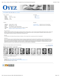 Oyez_ Texas v. Johnson, 491 US 397 (1989)