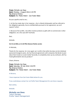 Media Watch - Zoe Foster Blake Re