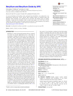Beryllium and Beryllium Oxide by XPS