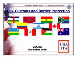 US Customs and Border Protection - United States Fashion Industry