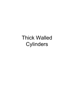 Thick Walled Cylinders