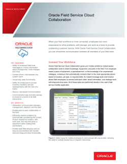Oracle Field Service Cloud Collaboration