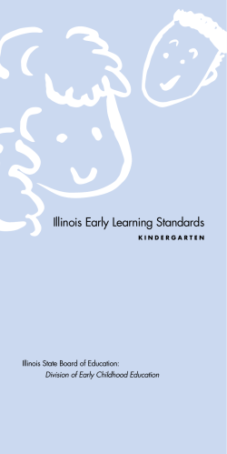 Kindergarten Standards - Illinois State Board of Education