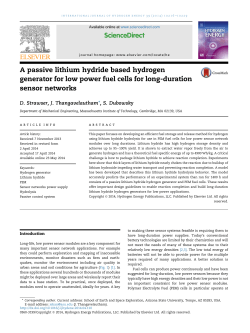 A passive lithium hydride based hydrogen generator for low