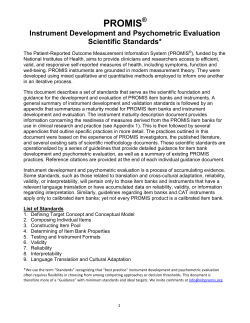 PROMIS Instrument Development and Psychometric Evaluation