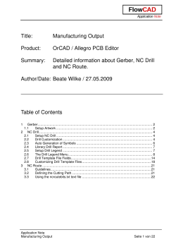 Title: Manufacturing Output Product: OrCAD / Allegro PCB Editor