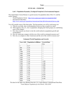 Exercise - Population Dynamics