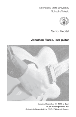 Senior Recital: Jonathan Flores, jazz guitar