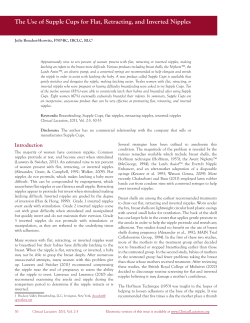 The Use of Supple Cups for Flat, Retracting, and Inverted Nipples