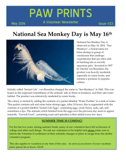 Paw Prints - A Volunteer Newsletter: Kern County Animal Services