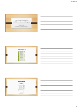Intertextual Perspectives PP