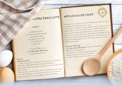 coffee panna cotta with chocolate sauce