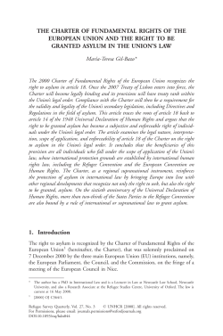 THE CHARTER OF FUNDAMENTAL RIGHTS OF