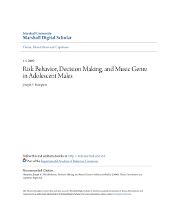 Risk Behavior, Decision Making, and Music Genre in Adolescent