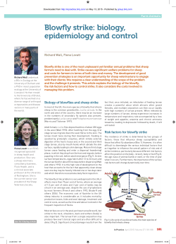 Blowfly strike: biology, epidemiology and control