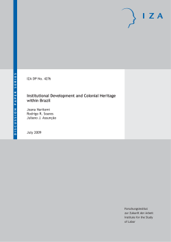 Institutional Development and Colonial Heritage within Brazil