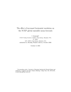 The effect of increased horizontal resolution on the NCEP global