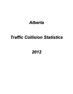 Alberta Traffic Collision Statistics 2012