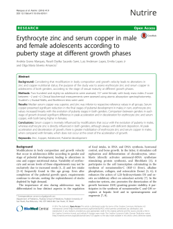 Erythrocyte zinc and serum copper in male and female