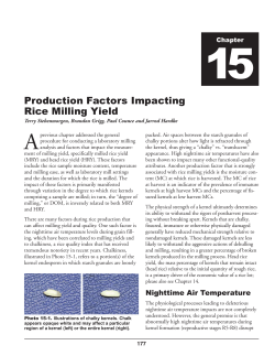Factors Affecting the Measurement of Rice Milling Quality