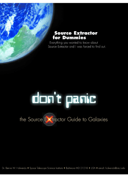 Source Extractor for Dummies - METU Astrophysics Home Page