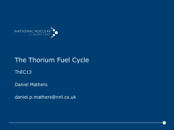 The Thorium Fuel Cycle