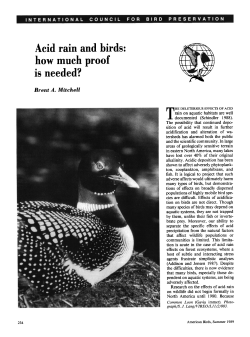 Acid rain and birds: how much proof is needed?