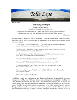 Continuing the Fight