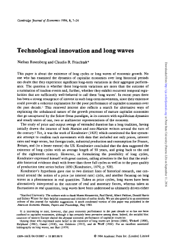 Technological innovation and long waves - CiteSeerX