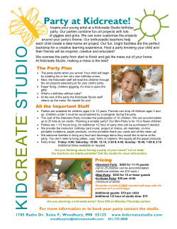 Party at Kidcreate!