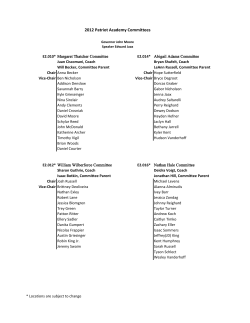 2012 Patriot Academy Committees