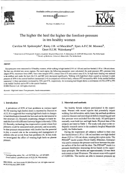 The higher the heel the higher the forefoot-pressure in