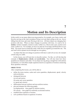 Motion and Its Description