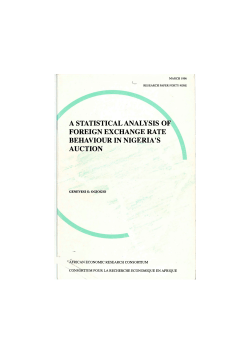 A STATISTICAL ANALYSIS OF FOREIGN EXCHANGE RATE