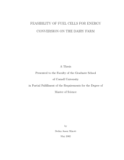 feasibility of fuel cells for energy conversion on the dairy farm