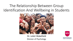 The Relationship Between Group Identification And Wellbeing in