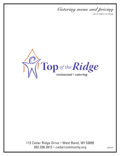 TOTR catering menu and pricing.indd