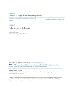 Meinhard v. Salmon - NELLCO Legal Scholarship Repository