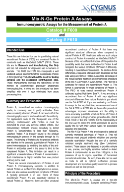 Mix-N-Go Protein A Assays