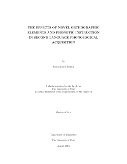 the effects of novel orthographic elements and phonetic instruction