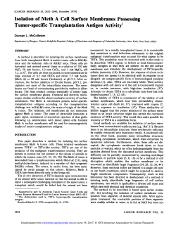 Isolation of Meth A Cell Surface Membranes