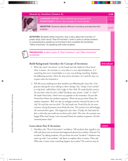 Introduce the Concept of Inventions Learn about Post