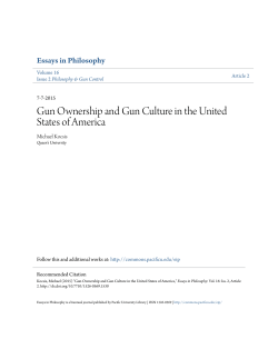 Gun Ownership and Gun Culture in the United