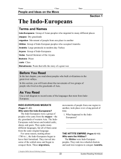 The Indo-Europeans