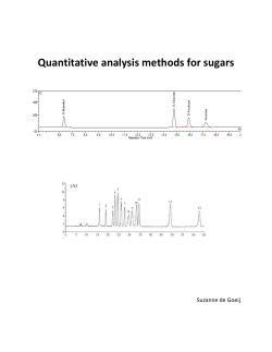Quantitative analysis methods for sugars