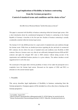 Legal implications of flexibility in business contracting from the