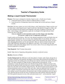 Liquid Crystal Thermometer - National Nanotechnology