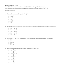 Algebra Review