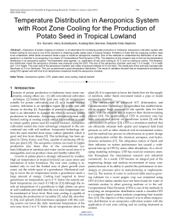Temperature Distribution in Aeroponics System with Root Zone