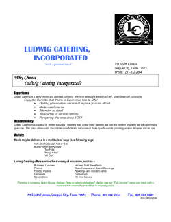 LUDWIG CATERING, INCORPORATED